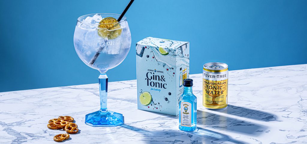 Nieuw: MiniBarBox Bombay Sapphire gin & tonic